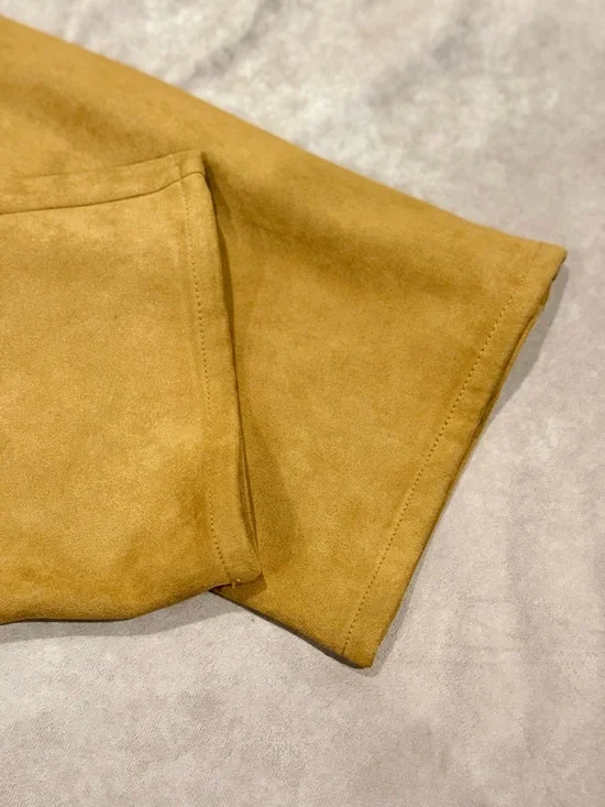 Banana Republic Women’s Ultra High Rise Wide-Leg Suede Pants in Camel Size 28 - Picture 10 of 12